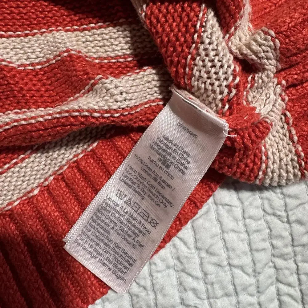 Madewell Red Nautical Striped Women's Sweater, Coastal Chic, Medium‎